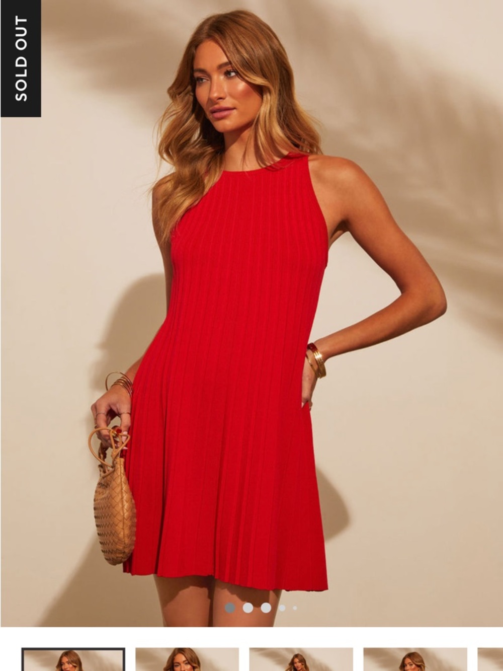 English Factory Red Ribbed Knit Tank